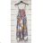 Summer long sleeve flowered women's dress (UNI S / L) ITALIAN FASHION IMK20150