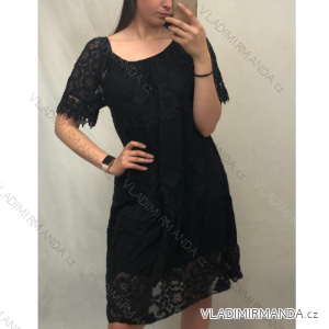 Women's Lace Short Sleeve Dress (UNI S-M) ITALIAN FASHION IMD20028