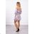 Hispanic floral purple dress
