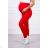 Red cotton maternity pants