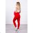 Red cotton maternity pants