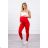 Red cotton maternity pants