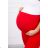 Red cotton maternity pants