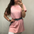 Dress with 3/4-sleeve ladies pocket (uni sl) ITALIAN Fashion IMWD20527 S / M one size white
