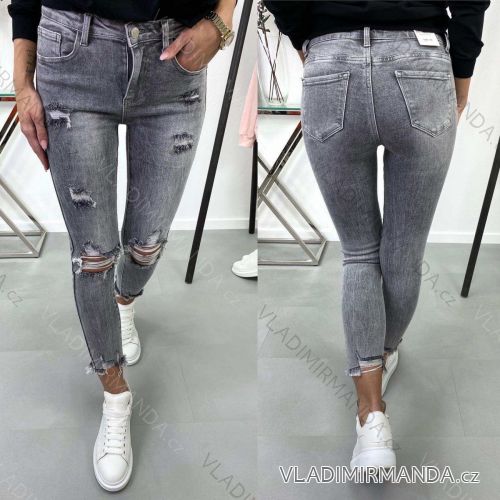 Jeans pants leatherette with zip (XXS-L) LAULIA JWA20108