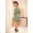 292-6 MARINA flimsy dress with a neckline - olive colour