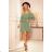 292-6 MARINA flimsy dress with a neckline - olive colour