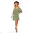 292-6 MARINA flimsy dress with a neckline - olive colour