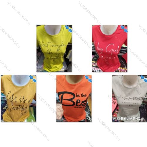 T-shirt short sleeve with lace women (uni s / m) TURKISH FASHION TM920024