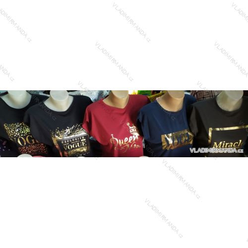 T-shirt short sleeve with lace women (uni s / m) TURKISH FASHION TM920024