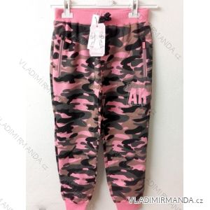 Warm sweatpants for girls and boys camouflage (134-164) KUGO MT0537
