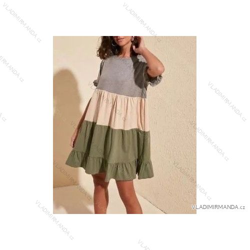 Summer long sleeve flowered women's dress (UNI S / L) ITALIAN FASHION IMK20150