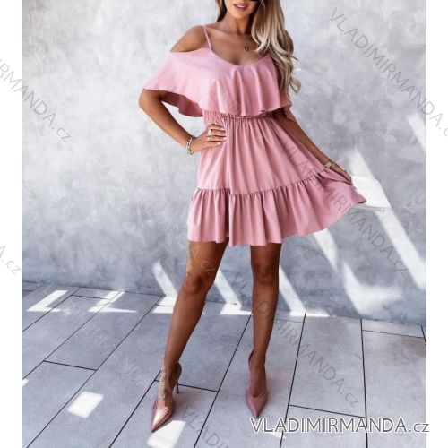 Summer dress with straps for women (UNI S / L) ITALIAN FASHION IMK20107