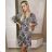 Summer long sleeve flowered women's dress (UNI S / L) ITALIAN FASHION IMK20150