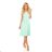 311-9 LILA Pleated dress with short sleeves - Mint color