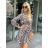 Summer long sleeve flowered women's dress (UNI S / L) ITALIAN FASHION IMK20150