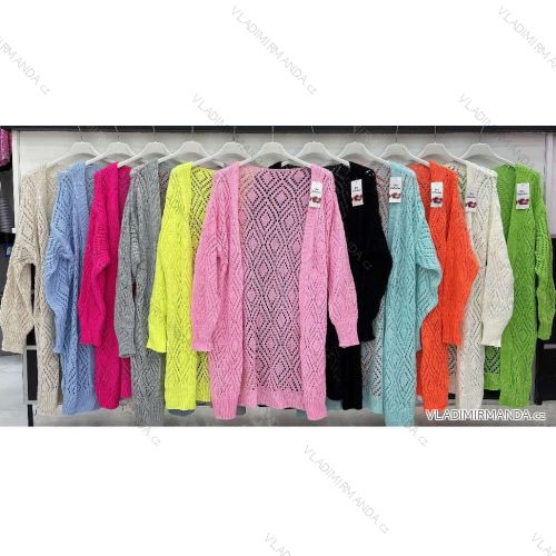 Kabát flaušový teplý dlouhý dámský (UNI S/M) ITALSKÁ MÓDA IMD20159