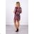 Airy black dress with a floral motif