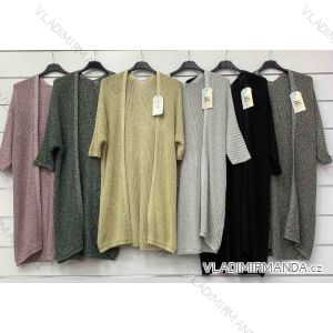 Kabát flaušový teplý dlouhý dámský (UNI S/M) ITALSKÁ MÓDA IMD20159