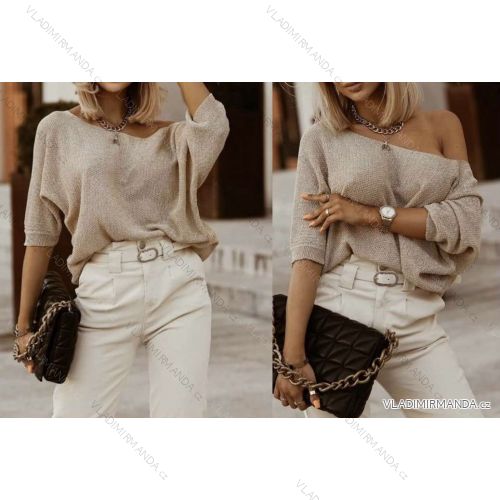 Women's Long Sleeve Sweater (S / M / L one size) ITALIAN FASHION IMWA214327