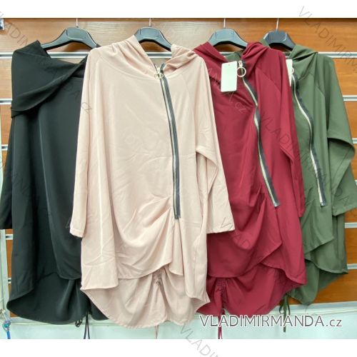 Women's Long Sleeve Hoodie (S / M ONE SIZE) ITALIAN FASHION IMWV21066