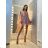 Lace short long sleeve dress women (uni s / m) ITALIAN MODA IM919491