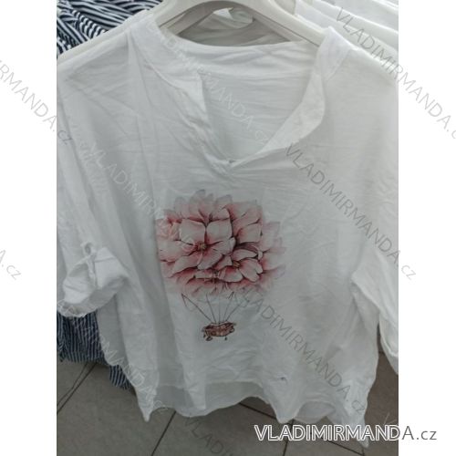 Blouse All Shirt 3/4 Long Sleeve Ladies (uni XL / 2XL) ITALIAN FASHION IM720035