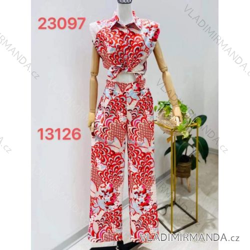 Women's summer tunic set long sleeve and skirt long polka dot (uni s / m) ITALIAN FASHION IMM20118
