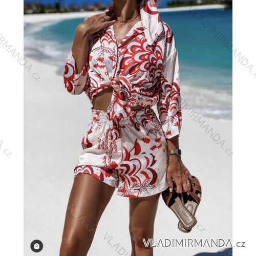 Set hoodie long sleeve and sweatpants 3/4 short women (UNI S / L) TURKISH FASHION IMK20141