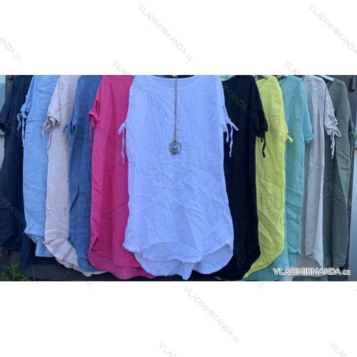 Summer long sleeve flowered women's dress (UNI S / L) ITALIAN FASHION IMK20150