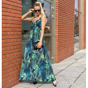 Summer long dress on wide straps women (UNI S / L) ITALIAN FASHION IMK20104