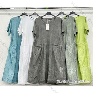 Dress with 3/4-sleeve ladies pocket (uni sl) ITALIAN Fashion IMWD20527