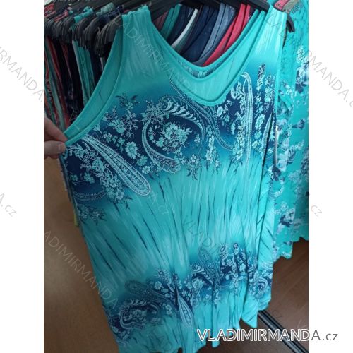 Šaty letní krátký rukáv dámské květ (uni s/l) ITALSKá MóDA IMB20095