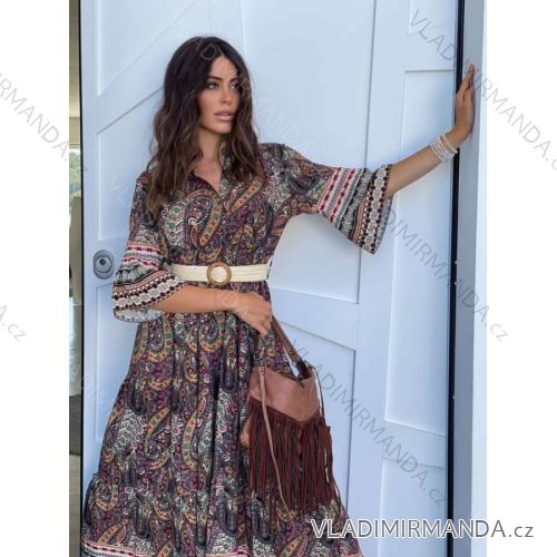 Dress with 3/4-sleeve ladies pocket (uni sl) ITALIAN Fashion IMWD20527