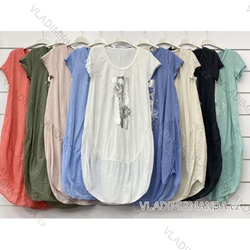 Buttoned Dress with Buttoned Ladies (uni s-m) ITALIAN FASHION IM2203948