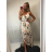 Summer long chiffon dress on women's straps (S / M ONE SIZE) ITALIAN FASHION IMWG214068-1