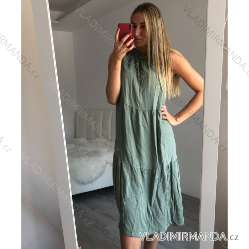 Women's Sleeveless Summer Dress (M / L ONE SIZE) ITALIAN FASHION IM721182