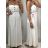 Summer dress with bare shoulders short sleeve lace women (uni m / l) ITALIAN MODE IM119205 S / M light pink