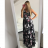 Women's long dress with wide straps women (S / M ONE SIZE) ITALIAN FASHION IMWK21184