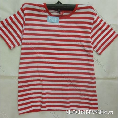 T-shirt short sleeve cotton overweight striped (m-3xl) HAF W-201
