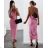 Women's long strapless dress (UNI S-M) ITALIAN FASHION IMM20313 S / M Tm.modra