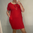 Summer short sleeve dress with pendant women (XL / 2XL ONE SIZE) ITALIAN FASHION IM2212390 XL-2XL Light blue