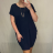 Summer short sleeve dress with pendant women (XL / 2XL ONE SIZE) ITALIAN FASHION IM2212390 XL-2XL Light blue