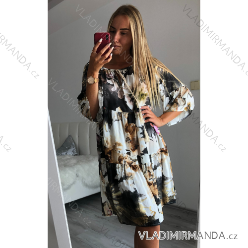 Summer dress 3/4 long sleeve women (uni xl / 2xl) ITALIAN FASHION IM821014