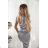Šaty dlouhé letní krátký rukáv dámské proužek (S/M ONE SIZE) ITALSKÁ MÓDA IMWD213631/DR Sv S / M