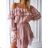 Women's chiffon summer carmen dress on straps (S / M ONE SIZE) ITALIAN FASHION IMWY21736