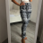 Women's long warm pants (s-xl) TURKISH MOD9 TM9192052 XL-2XL Tm.modro-white