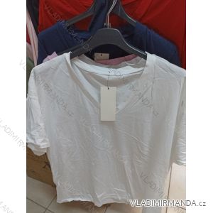 T-shirt short sleeve with lace women (uni s / m) TURKISH FASHION TM920024