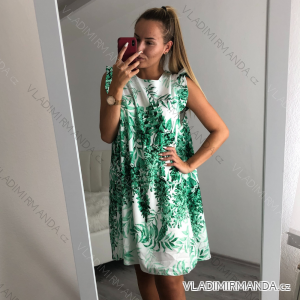 Women's sleeveless long dress with ruffles women (S / L ONE SIZE) ITALIAN FASHION IMM21026