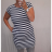 Dress short sleeve long summer strip womens (uni sl) ITALIAN MODA IM718227